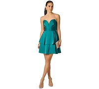 Adrianna Women's Sweetheart Satin Mini Dress