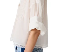 Steve Madden Women's Delphi Collared Neck Top