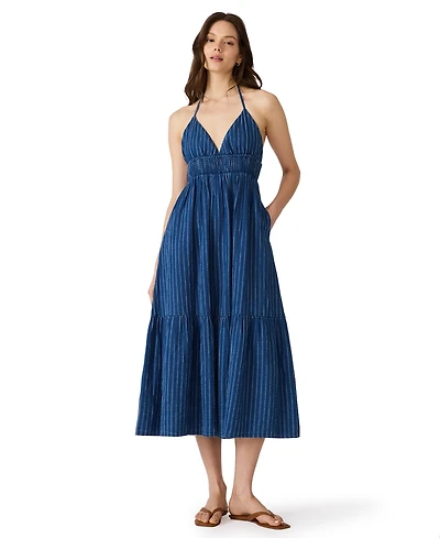 Steve Madden Women's Sleeveless V Neck Midi Dress