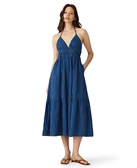 Steve Madden Women's Sleeveless V Neck Midi Dress
