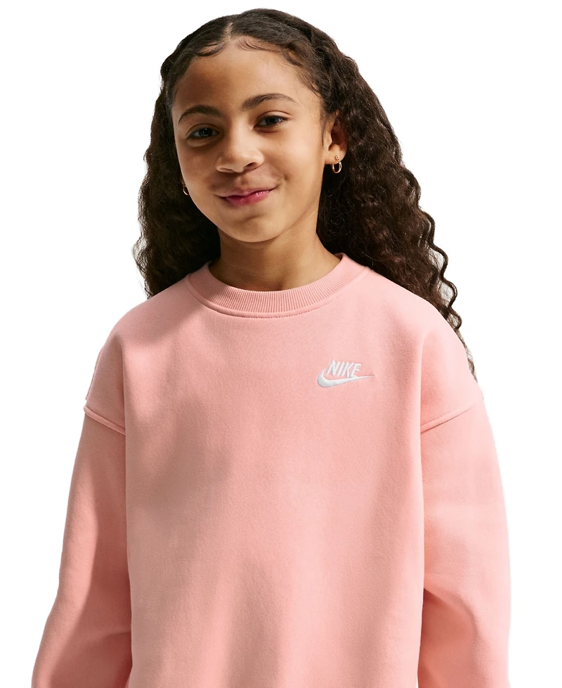 Nike Big Girls 7-16 Sportswear Club Fleece Oversized-Fit Sweatshirt