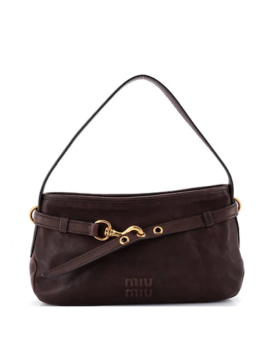 Pre-Owned Miu Miu Regular Aventure Shoulder Bag Leather