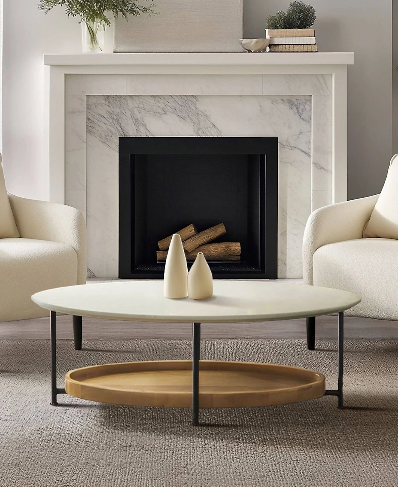 Madison Park Beaumont 2 Tier Oval Coffee Table