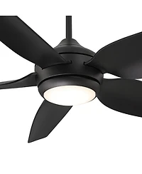 Casa Vieja 52" Modern Industrial Indoor Outdoor Ceiling Fan with Led Light Remote Control