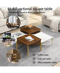 Rainsken Modern Nesting Coffee Tables Set of 4