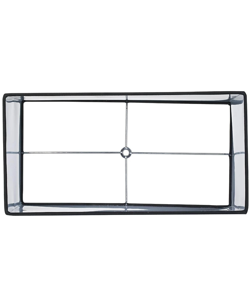 Springcrest Set of 2 Rectangular Lamp Shades Medium 16" Wide x 8" Deep x 10" High Spider Replacement Harp and Finial Fitting