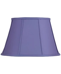 Springcrest Mapo 11" Top x 17" Bottom x 11" High x 11" Slant Lamp Shade Replacement Cornflower Blue Bell Softback Washer Harp Finial