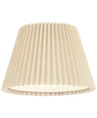 Springcrest 9" Top x 14 1/2" Bottom x 10" High x 10" Slant Lamp Shade Replacement Wide Pleated Spider Harp Finial