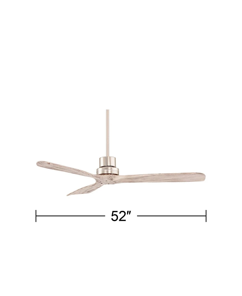 Casa Vieja 52" Delta Brushed Nickel Ceiling Fan with 12" Rod