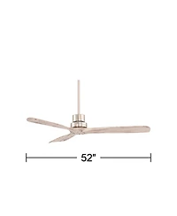Casa Vieja 52" Delta Brushed Nickel Ceiling Fan with 18" Rod
