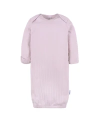 Gerber Baby Girls' 3-Pack Lap Shoulder Gowns,Dot/Orchid Hus, 0-3 Months
