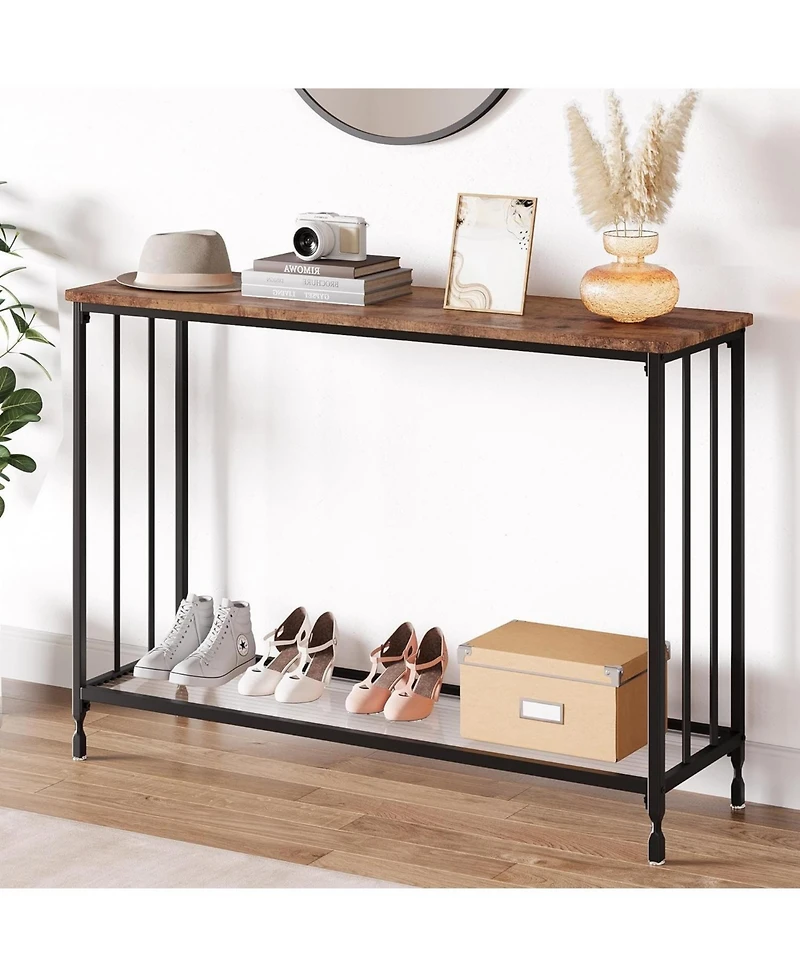 gaomon 2-Tier Small Narrow Farmhouse Sofa Table