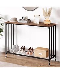 gaomon 2-Tier Small Narrow Farmhouse Sofa Table