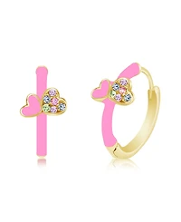 Chanteur Girls Hypoallergenic Hoop Earrings with Enamel