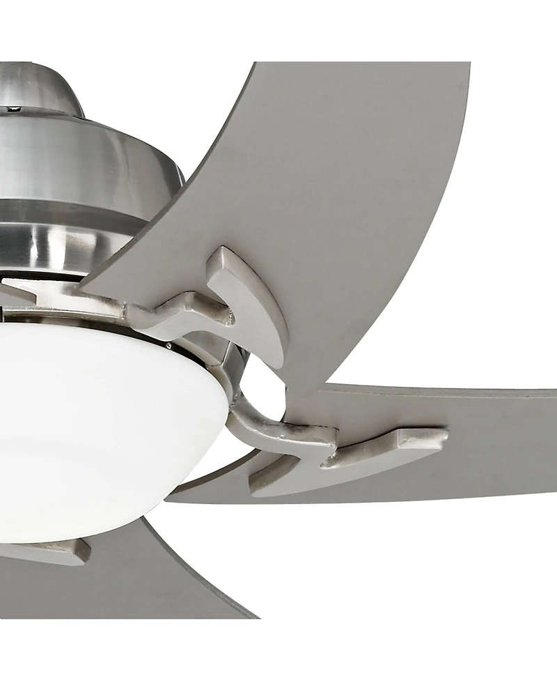 Casa Vieja 52" Capri Brushed Nickel Led Ceiling Fan with 12" Rod