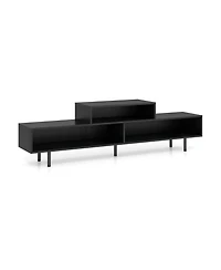 Gouun Contemporary Three-Cubby Tv Stand with Raised Base