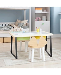 Gouun Trapezoid Steel Table Legs Set of 2, 400 lbs Capacity