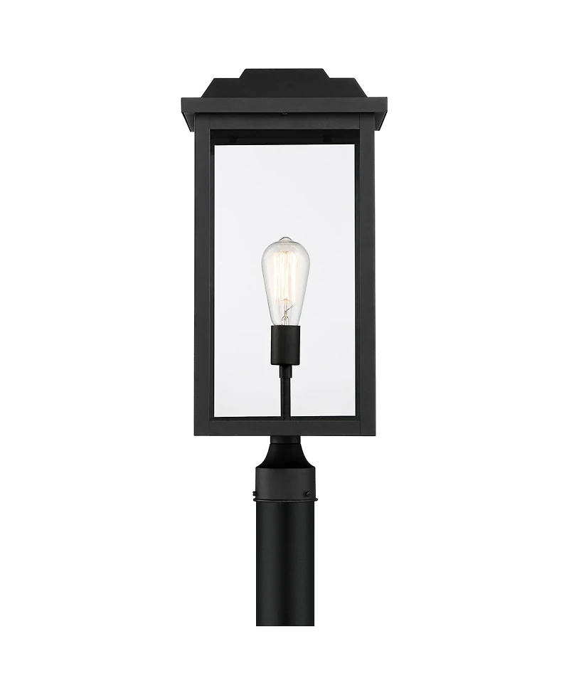 John Timberland Eastcrest Modern Outdoor Post Light Textured 22 1/2" Clear Glass Panels for Exterior Barn Deck House Porch Yard Patio Outside