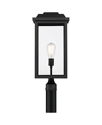 John Timberland Eastcrest Modern Outdoor Post Light Textured 22 1/2" Clear Glass Panels for Exterior Barn Deck House Porch Yard Patio Outside