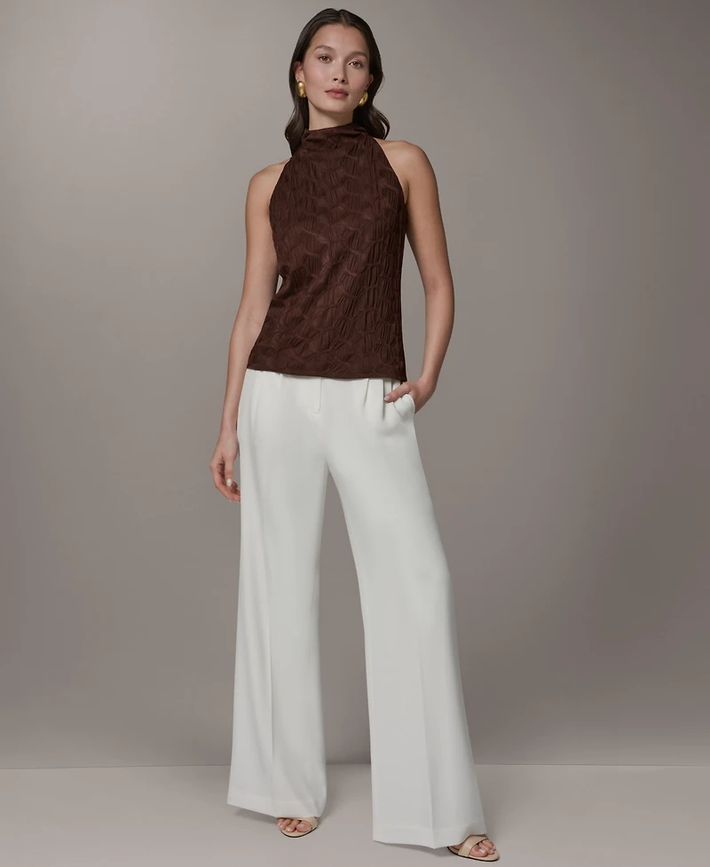 Donna Karan New York Women's Textured Mock Neck Top