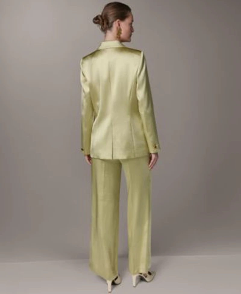 Donna Karan New York Womens One Button Jacket High Waisted Pants