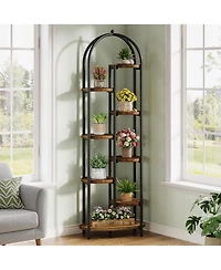 Tribesigns Arch Plant Stand Indoor, 71" Tall Corner Plant Shelf, 8-Tier Plants Stand with Metal Support Frame