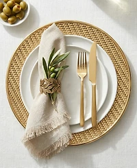 American Atelier 13" Aubrey Electroplated Charger Plates, Set of 4