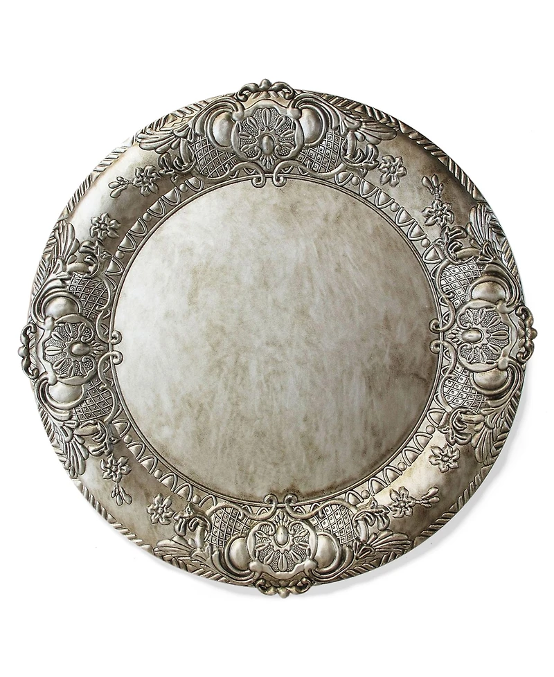 American Atelier Keaton Serveware Embossed Charger Plates Set of 4