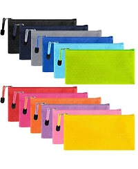 Gnuadz 24pcs Pencil Pouch Bulk Zipper Pouches Case Waterproof Bags Office Travel Stationery