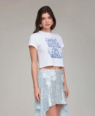 Avec Les Filles Women's Crewneck Cotton T-Shirt