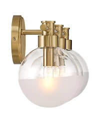Possini Euro Design Possini Euro Leggio 27" Wide Warm Brass 3-Light Bath Light