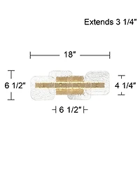 Possini Euro Design Possini Euro d'Orsay 18" Wide Brushed Champagne Led Wall Light
