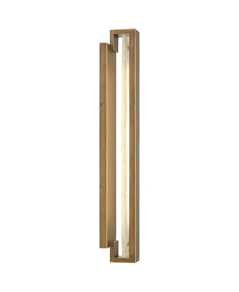 Possini Euro Design Possini Euro Cascadia 23 1/2" Wide Brass and Glass Led Bath Light
