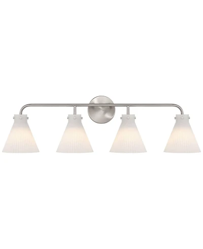 Possini Euro Design Possini Euro Cielo 33" Wide Brushed Nickel 4-Light Bath Light
