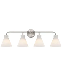 Possini Euro Design Possini Euro Cielo 33" Wide Brushed Nickel 4-Light Bath Light