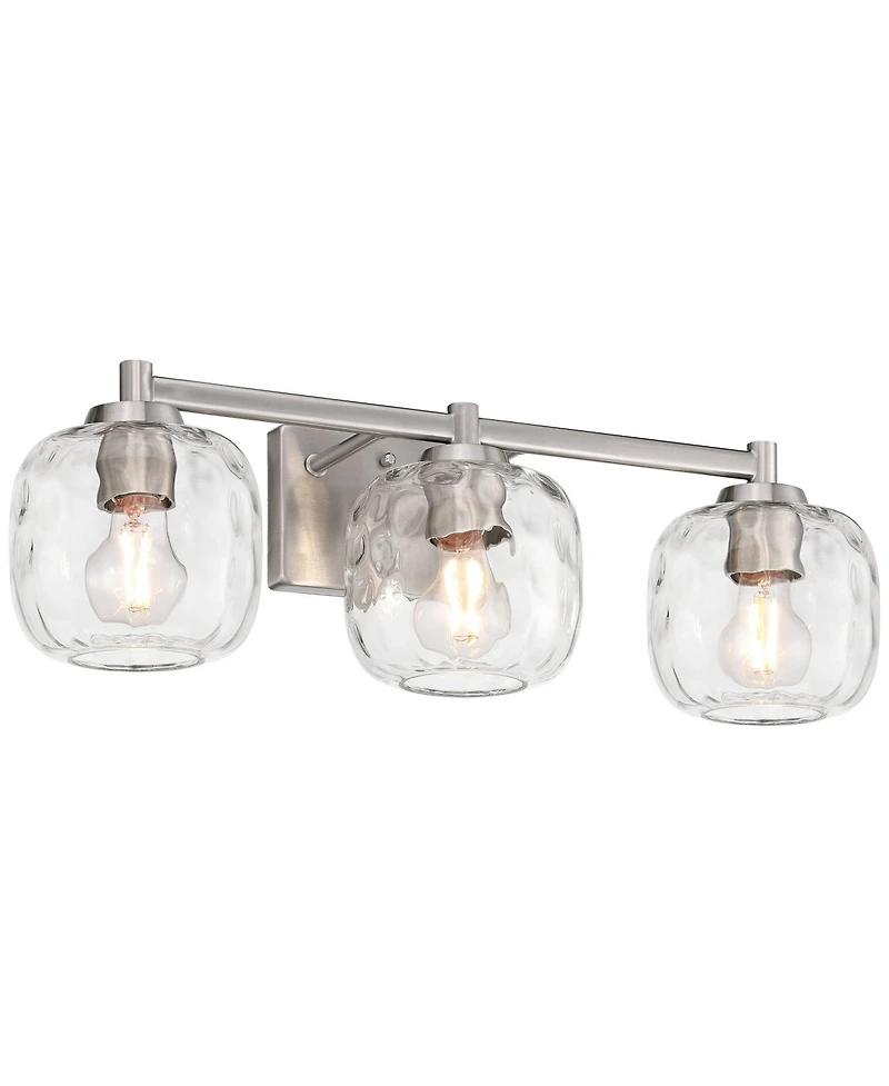 Possini Euro Design Possini Euro Mio 23"W Brushed Nickel Water Glass 3-Light Bath Light