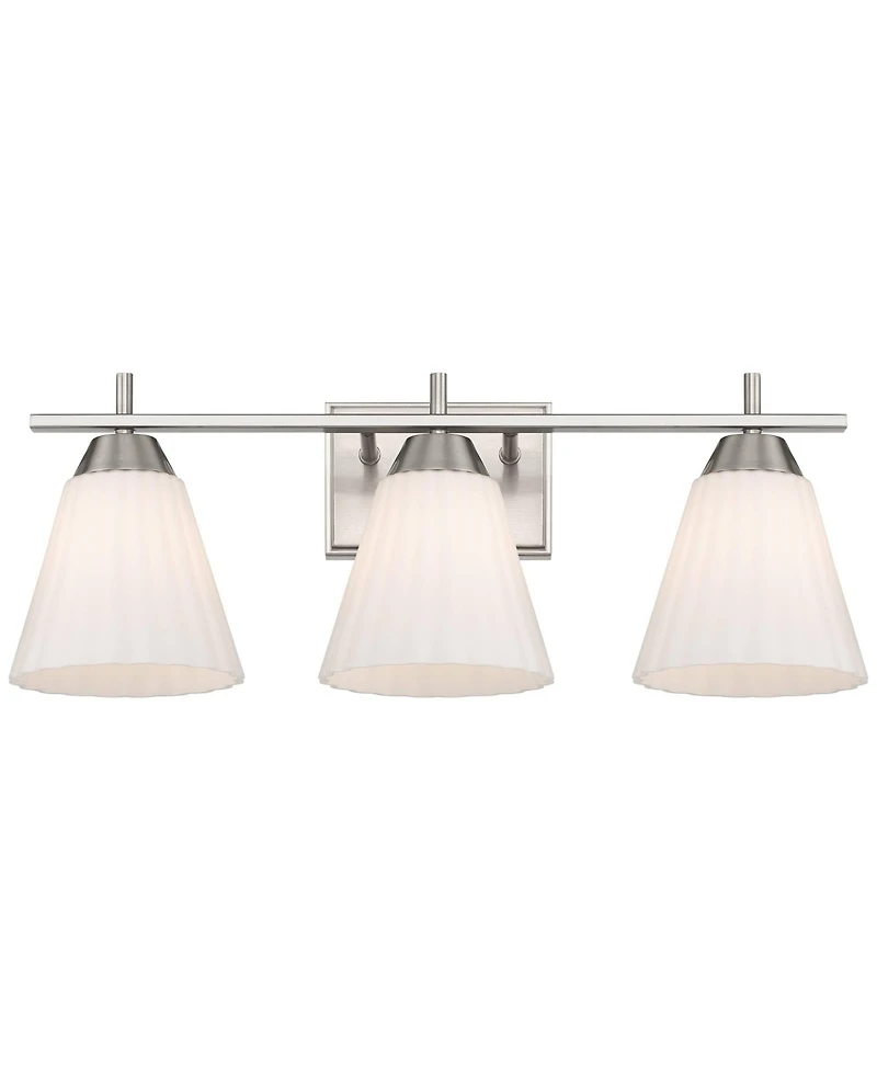 Possini Euro Design Possini Euro Elodie 23 1/2" Wide Brushed Nickel 3-Light Bath Light