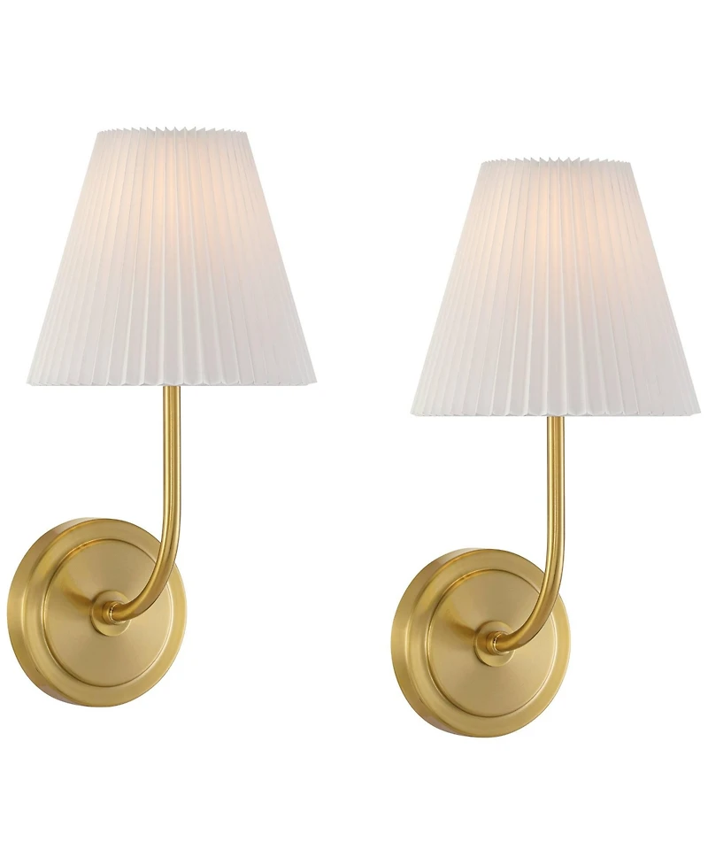 Possini Euro Design Possini Euro Nina 14" High Plate Wall Sconce Set of 2