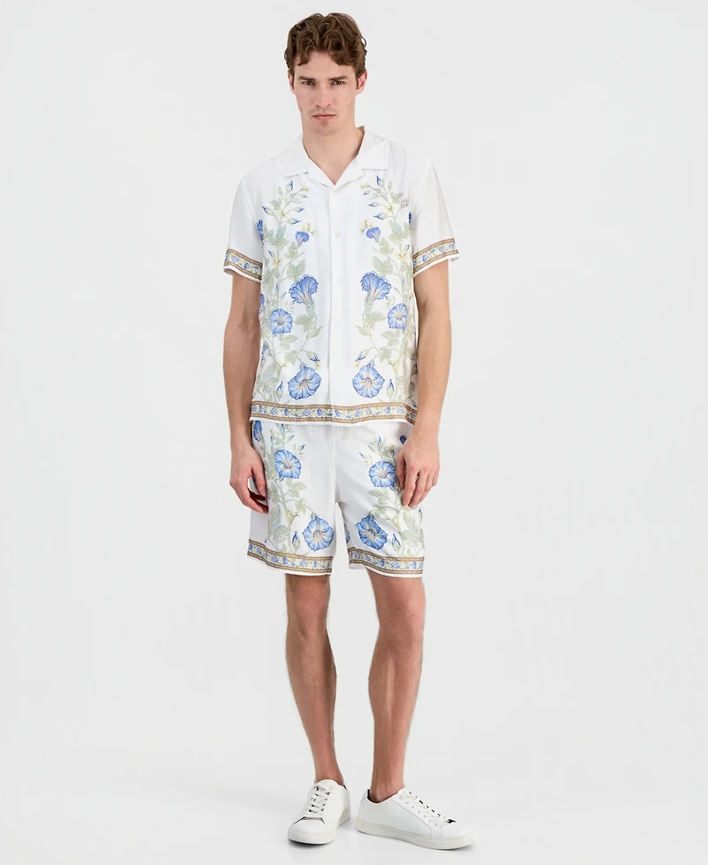 Guess Men's Wayco Bord Floral Shirt
