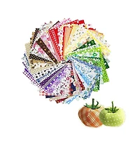 Gnuadz 60 4" X 4" Craft Fabric Squares Patchwork Dot Pattern Diy Sewing Quilting