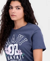 Pretty Rebel Juniors' Maui Graphic Cotton T-Shirt