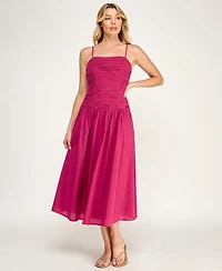 Row A Women's Gathered-Bodice Fit & Flare Dress