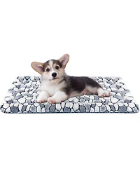 Aronkl Reversible Dog Crate Pad Bed Mat Cool Warm Sleeping For Dogs Cats Machine Washable Multi Use Pet Beds
