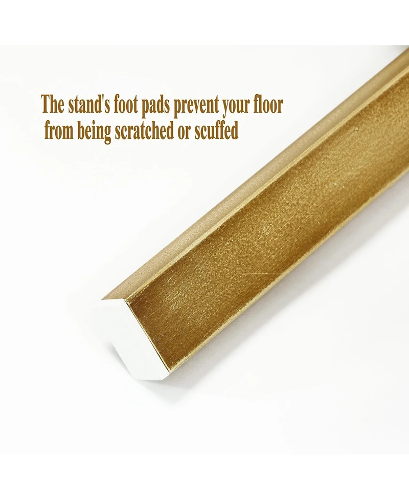 LuxenHome 2-Pc Textured Round White Metal Cachepot Planters with Gold Stands