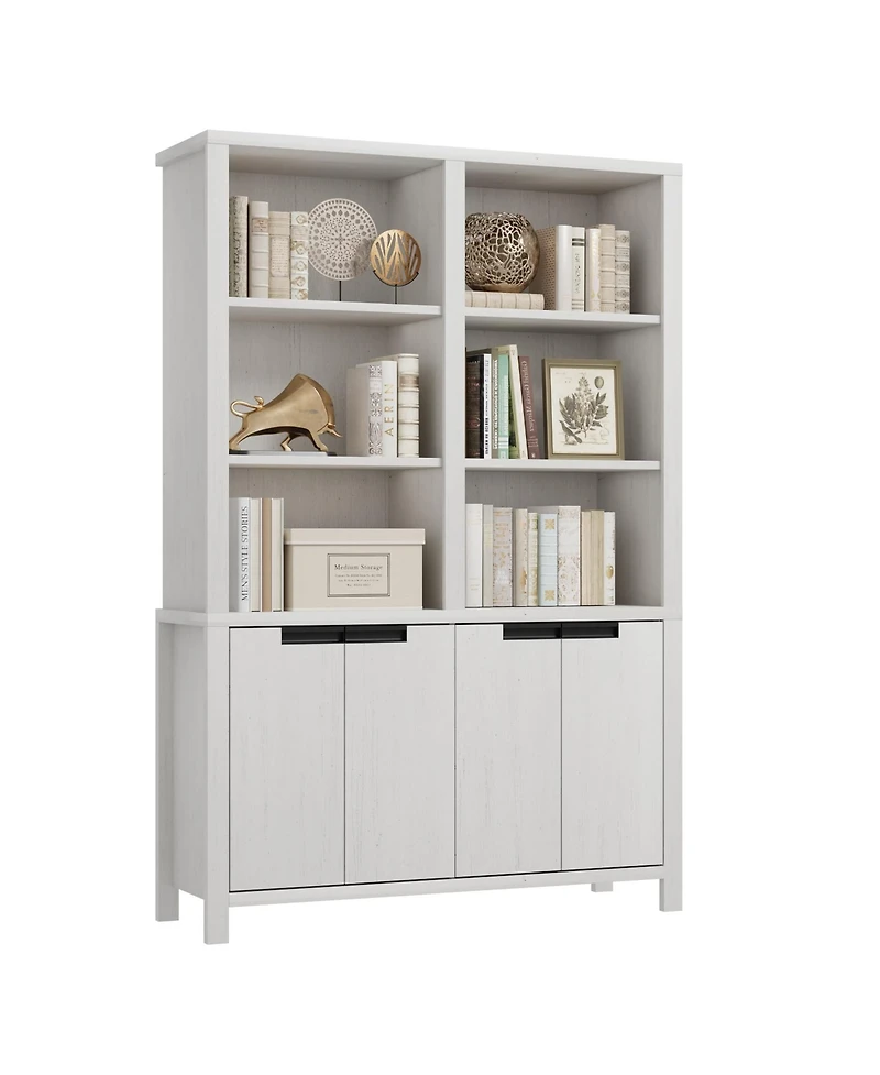 gaomon 74.5" Tall 6-Tier Double Wide Large Bookshelf with 12 Cubbies