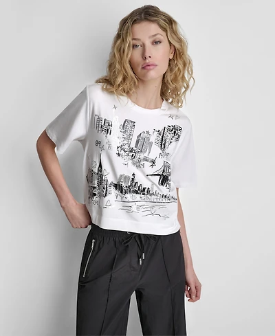 Dkny Women's Short-Sleeve Crewneck T-Shirt