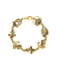 Symbols of Faith Gold Tone Love Peace Hope Faith Bracelet