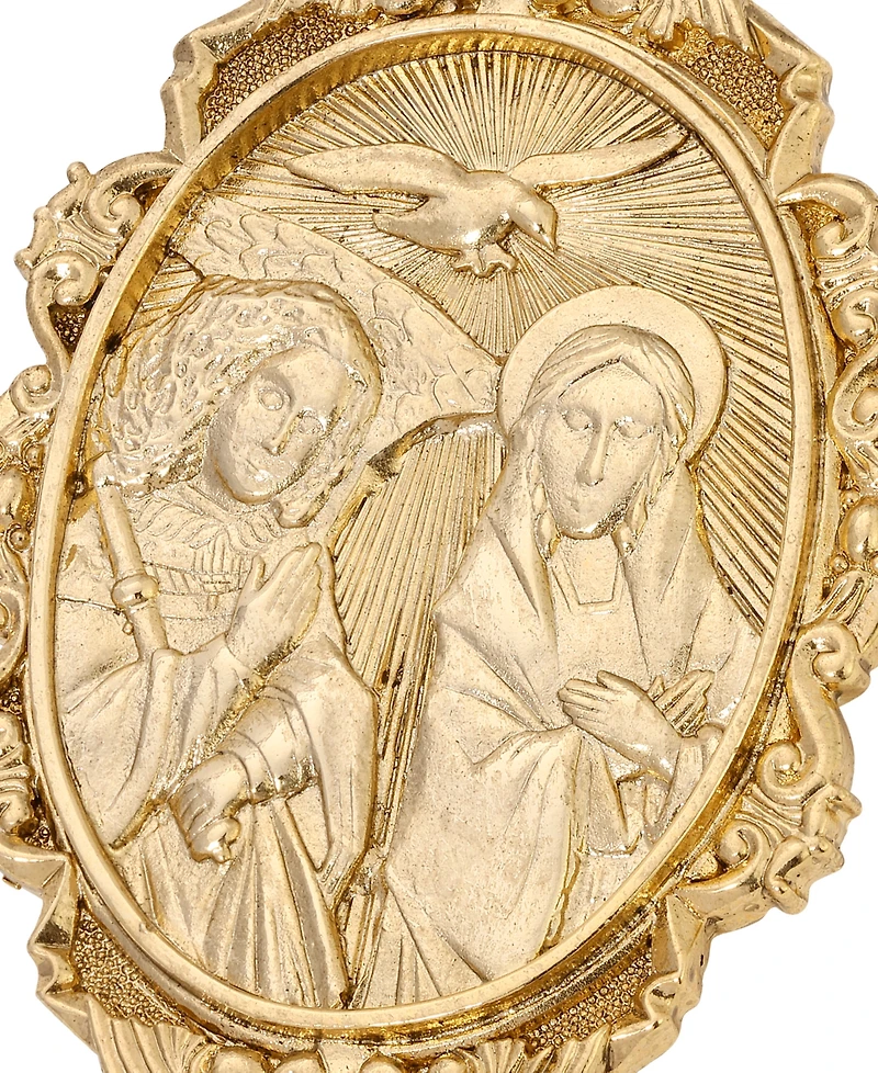 Symbols of Faith Gold Tone Father Son Holy Spirit Oval Pin