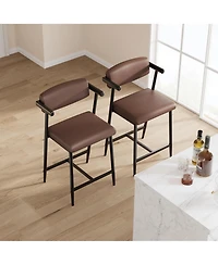 gaomon 26" Counter Height Bar Stools Set of 2 with Armrests