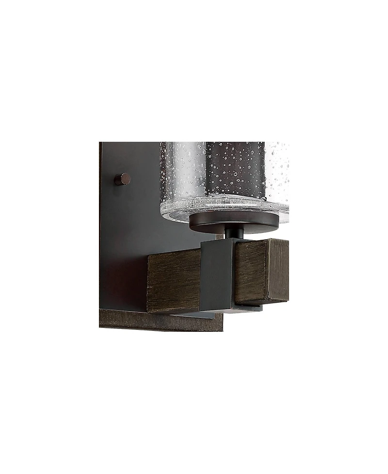 Franklin Iron Works Poetry High Wall Sconces Light Lamp Fixture Mount Set of 2 Bathroom Hardwired Clear Seeded Glass Shade